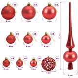  Umjetno božićno drvce s kuglicom 150 cm 150 LED lampica - Zelena i bijela 150 cm s LED-ima i crvenim lopticama | shoptok.hr