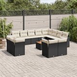 vidaXL 13-dijelni set vrtnih sofa s jastucima poliratan crni | shoptok.hr