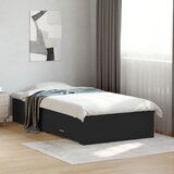 Maison Chic Posteljni okvir - Enojna postelja - Postelja za odrasle s predali črn 100x200 cm inženirski les, (21695063) | Shoptok.si