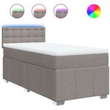vidaXL Box spring postelja z vzmetnico taupe 100x200 cm blago, (21308746) | Shoptok.si