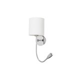 Rabalux zidna lampa larkin E27 1x max 40 + led 3W hrom (6529) | ePonuda.com