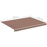  Zamjenska tkanina za tendu smeđa 4 x 3 m | shoptok.hr
