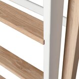 Oliver Furniture® nadstropna posteljica mini+ low loft bed 60x160 white/oak | Shoptok.si