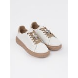 Sergio Leone White and beige leather sneakers with a pin by | ePonuda.com