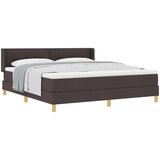  Krevet s opruga kutije Tamno smeđa 200 x 180 cm tkanina | shoptok.hr