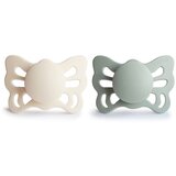 FRIGG® tolažilna duda - silikon Butterfly 0-6 m cream/sage | Shoptok.si