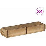  Pladanj 4 pcs Smeđa 57 x 15 x 9 cm Čvrsto drvo iz reciklaže | shoptok.hr