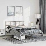  Metalni okvir za krevet s uzglavljem crni 150x200 cm | Eponuda.ba