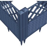  Vrtna sadilica s klinovima plava siva 123,5x43,5x43,5 cm PP | shoptok.hr