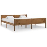 vidaXL Posteljni okvir iz trdne borovine medeno rjav 180x200 cm Cene