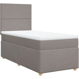 vidaXL box spring postelja z vzmetnico taupe 90x190 cm blago, (21291953) | Shoptok.si