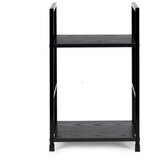 Modern Home Drvena polica sa dva nivoa loft black | ePonuda.com