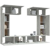  Komplet TV omaric 6-delni betonsko siv inženirski les, (20912629) | Shoptok.si