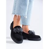 W. POTOCKI Women's suede loafers Potocki black | Shoptok.si