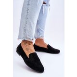 S. BARSKI Suede Comfortable Loafers Black Giovana | Shoptok.si