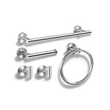 INF Predvrtani inox držalnik za brisače - 5-delni komplet, srebrn, (5000296437) | Shoptok.si