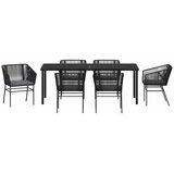  Vrtni set za objed 7 kom. Crna Čelik s prahom premazan | shoptok.hr