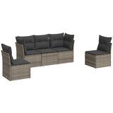  The Living Store Vrtna sedežna garnitura 5-delna z blazinami siv poli ratan - Vrtna Sedežna Garniture, (21452556) | Shoptok.si
