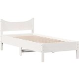 vidaXL Okvir za krevet bijeli 75 x 190 cm od masivne borovine | shoptok.hr
