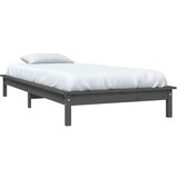  Za krevet sivi 90 x 200 cm od masivne borovine | shoptok.hr