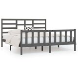  Za krevet od masivne borovine sivi 200 x 200 cm | shoptok.hr