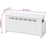  Barokna klupa za pohranu MDF Bijela | Eponuda.ba