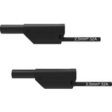 Schützinger VSFK 8700 / 2.5 / 100 / SW varnostni merilni kabel 4 mm moški konektor 4 mm moški konektor 100.00 cm črna 1 kos, (20422995) Cene
