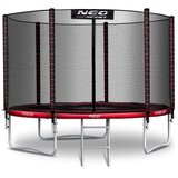 Neo-Sport vrtni trampolin 252 cm (8 ft) s vanjskom mrežom i ljestvama, crvena paukova mreža | shoptok.hr