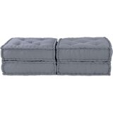  2-sedežni modularni pouf kavč preklopni siv tkanina, (22046048) | Shoptok.si
