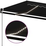 Tenda na ručno uvlačenje s LED svjetlima 400 x 350 cm antracit | shoptok.hr