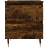  Noćni ormarić boja hrasta 40 x 35 x 50 cm od konstruiranog drva Smeđa | shoptok.hr