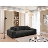 Ropez Tamno siva sklopiva/s prostorom za odlaganje sofa od samta 260 cm Justin – | shoptok.hr