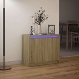 vidaXL Komoda z LED sonoma hrast 72x34x61 cm inženirski les | Shoptok.si