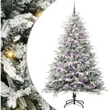 vidaXL Umjetno božićno drvce s rasvjetom i setom kuglica Zelena 210 cm | shoptok.hr
