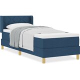  Postelja z vzmetnico z vzmetnico Modra 80 x 200 cm blago, (5000127024) | Shoptok.si