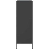  Visoka komoda crna 68 x 39 x 113 cm čelična | shoptok.hr