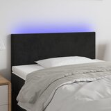 vidaXL LED uzglavlje crno 90x5x78/88 cm baršunasto Cijene