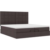  Otomanski posteljni okvir z vzmetnicami rjav 200x200 cm blago, (21653397) | Shoptok.si