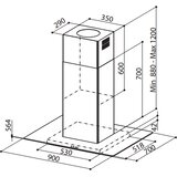 Faber kuhinjska napa TRATTO ISOLA/SP EV8 X/V A90 | Shoptok.si