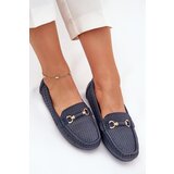 Boto Women's Perforated Moccasins With Decoration Navy Kaydance | shoptok.hr