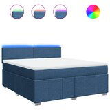 vidaXL Box spring postelja z vzmetnico modra 180x200 cm blago, (21309338) | Shoptok.si