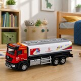 Tank Truck Metal Drive Lights Sounds Red and White 1:40 | Shoptok.si