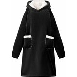  Deka majica s kapuljačom Crna M Flis i flanel | shoptok.hr