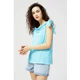 Moodo Top with ties - turquoise