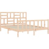  Okvir kreveta s uzglavljem 160 x 200 cm od masivnog drva | shoptok.hr