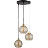  Luster na sajli DEVI 3xE27/15W/230V crna/zadimljeno bež | Eponuda.com