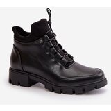 Boto Low Women's Insulated Boots Made Of Eco Leather Black Erisabelle | ePonuda.com