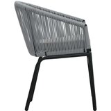  3-dijelni bistro set od PE ratana s jastucima sivi | shoptok.hr