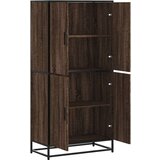 vidaXL Visoka omara rjavi hrast 68x35x139 cm inženirski les | Shoptok.si