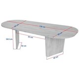 Hanah home sto za kafu ovalis wood black | ePonuda.com